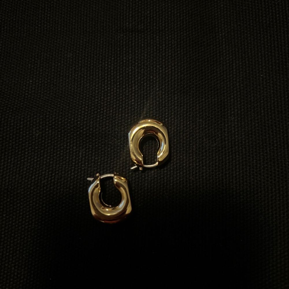 Jenny Bird Gold Medium Mila Hoop Earrings - Picture 7 of 7